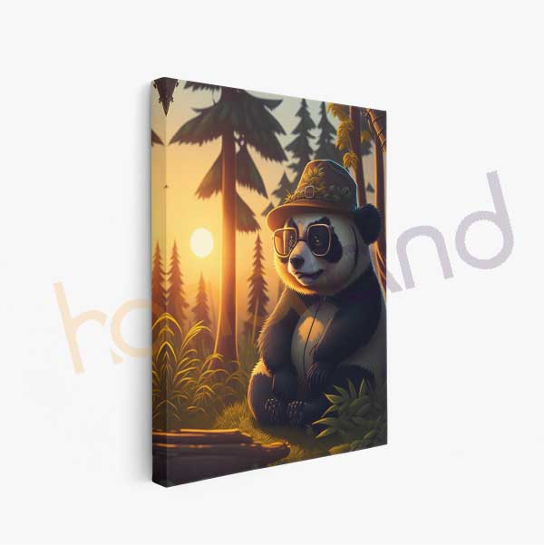 Un-panda-amoureux-des-bambous-assis-dans-la-forêt-Mockup 2-1-perspective